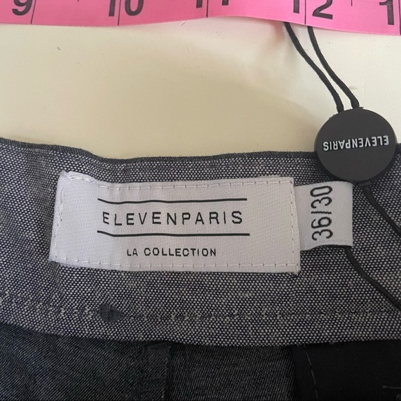 Eleven Paris Men’s Straight Leg Tech Chino Pant Navy 36x30 New - Picture 8 of 9